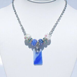 Light Blue Murano and Sea Glass Jewelry